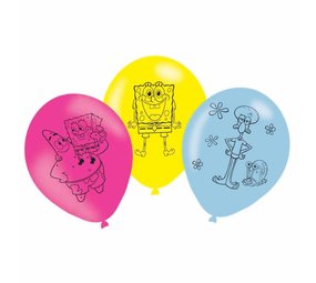 Amscan Ballons de spongebob 6 morceaux Amscan Ballons de spongebob 6 morceaux