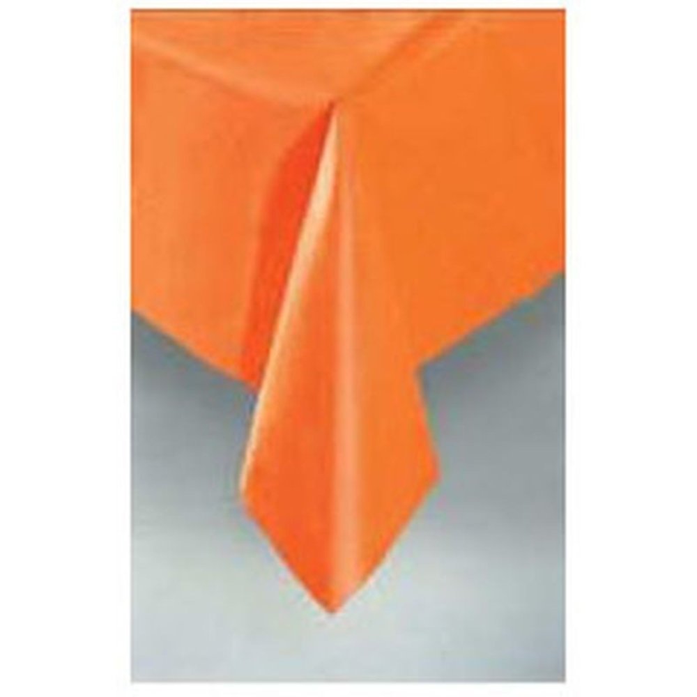 Tablecloth orange plastic Tablecloth orange plastic