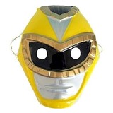 Masker Power Ranger geel | per stuk Masker Power Ranger geel | per stuk