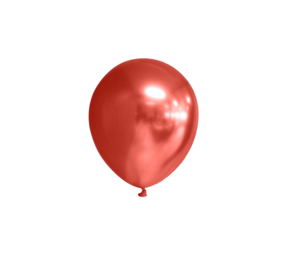 Globos Nordic Rote Luftballons chrom 13cm | 100 Stück