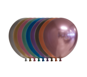 Globos Nordic Multi Colors Balloons Chrome 13cm | 100 pieces