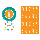 Haza - Witbaard Rozet leeftijden Blauw | per stuk