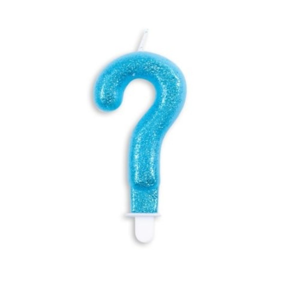 Globos Nordic Candle question mark blue | 8cm
