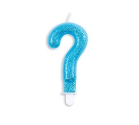 Globos Nordic Kerze Fragezeichen Blau | 8cm
