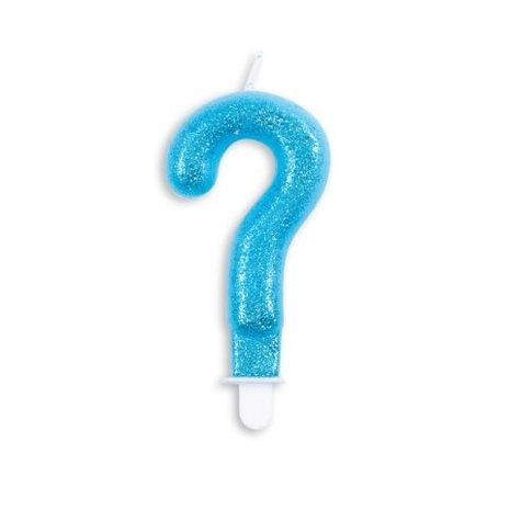 Globos Nordic Candle question mark blue | 8cm