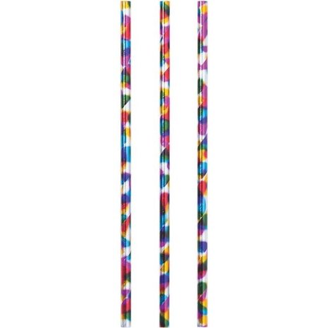 Creative Converting Pailles Rainbow Foil 20cm | 24 pièces