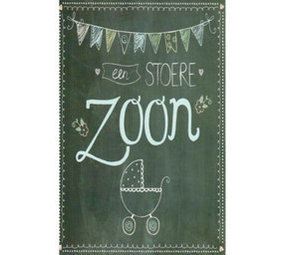 pos wenskaarten Birth card a tough son