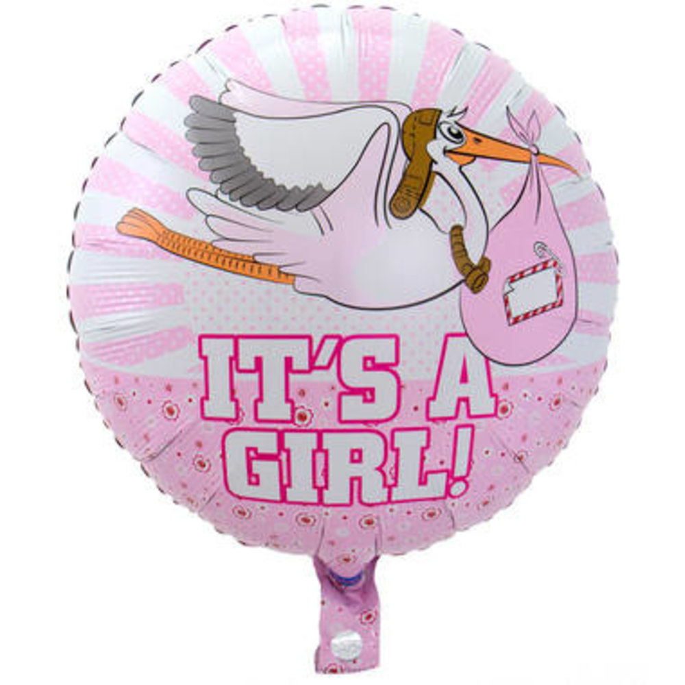 Folat Helium balloon It's a Girl Ooievaar 45cm | per Unit