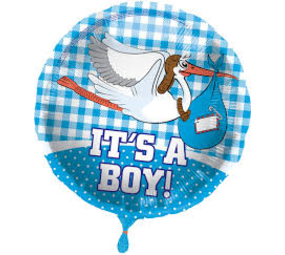 Folat Heliumballon It's a Boy Storch 45cm | pro Stück Folat Heliumballon It's a Boy Storch 45cm | pro Stück