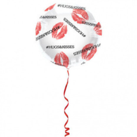 Folat Ballon hélium Câlins & Bisous 45cm | par unité