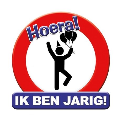 Paper Dreams Türschild Ik ben jarig | 50cm Paper Dreams Türschild Ik ben jarig | 50cm