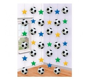 Hangdecoratie Voetbal 213cm | 6 stuks Hangdecoratie Voetbal 213cm | 6 stuks