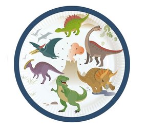 Amscan Signs Happy Dinosaurus 18cm | 8 pieces