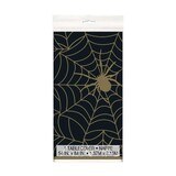 Unique Party Tischdecke Spinnennetz schwarz/gold | 1,37 x 2,13m