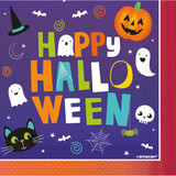 Amscan Serviettes Halloween Friends 33x33cm | 16 pièces Amscan Serviettes Halloween Friends 33x33cm | 16 pièces