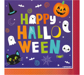 Amscan Serviettes Halloween Friends 33x33cm | 16 pièces Amscan Serviettes Halloween Friends 33x33cm | 16 pièces
