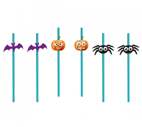 Godan Halloween BOO! rietjes | 6 stuks