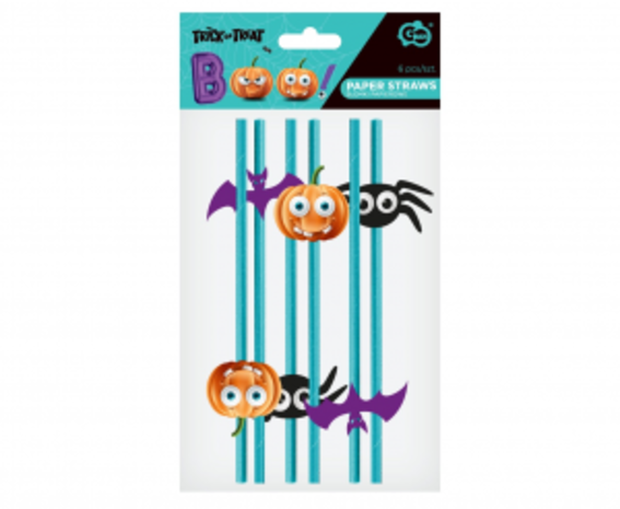 Godan Halloween BOO! rietjes | 6 stuks
