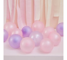 Ginger Ray Roze en paarse parelmoer ballonnen 13cm | per set van 40 stuks Ginger Ray Roze en paarse parelmoer ballonnen 13cm | per set van 40 stuks