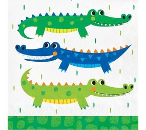 Creative Converting Servietten Alligator Krokodile 33x33cm | 16 Stücke Creative Converting Servietten Alligator Krokodile 33x33cm | 16 Stücke