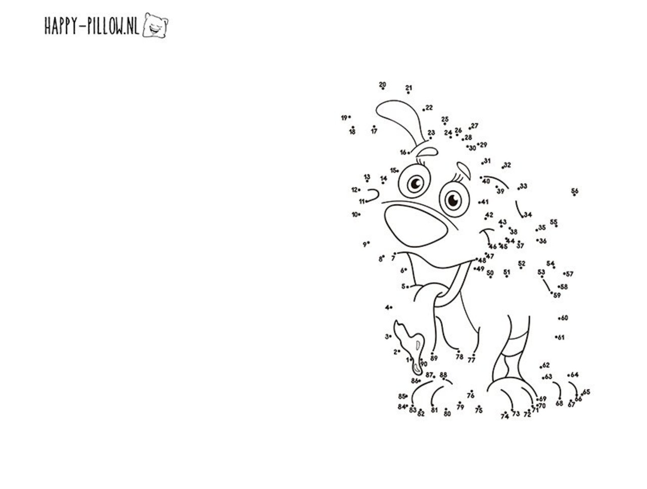 Happy Pillow Happy Pillow Taie d'oreiller DIY Chien 69x58cm | par unité