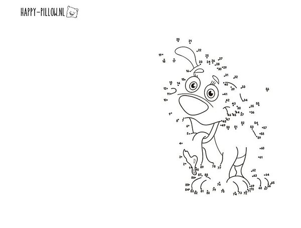 Happy Pillow Happy Pillow Taie d'oreiller DIY Chien 69x58cm | par unité