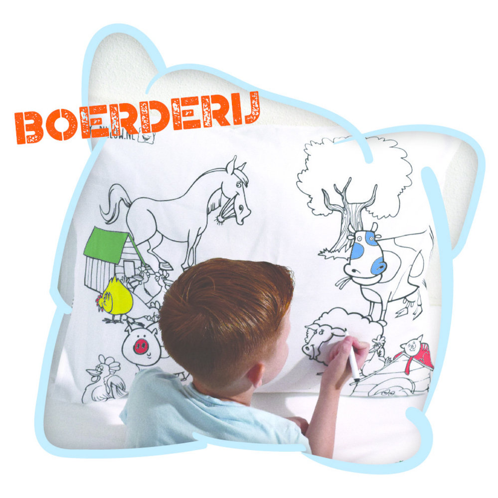 Happy Pillow Happy Pillow Kissenbezug DIY Farm 69x58cm | pro Einheit