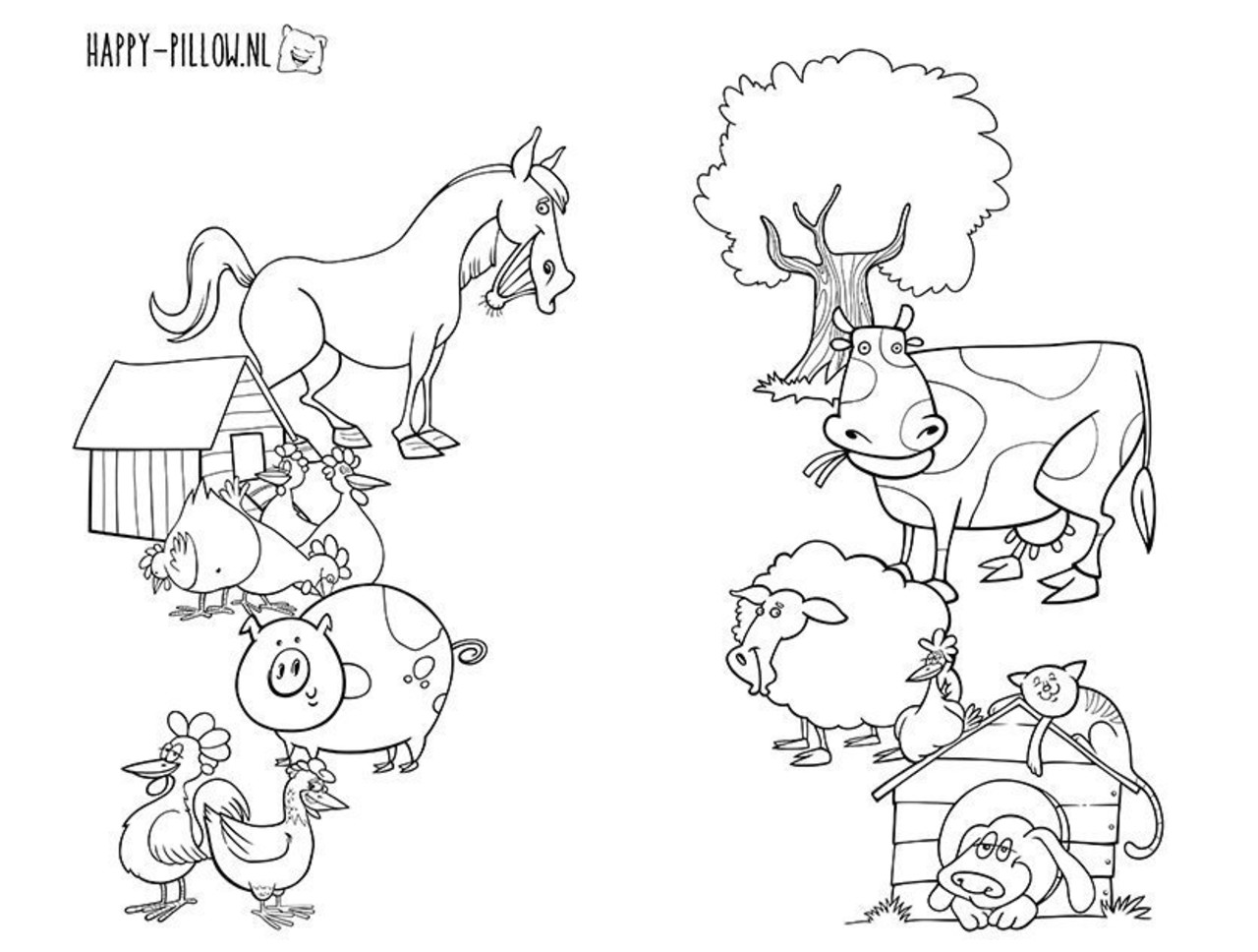 Happy Pillow Happy Pillow Taie d'oreiller DIY Farm 69x58cm | par unité Happy Pillow Happy Pillow Taie d'oreiller DIY Farm 69x58cm | par unité