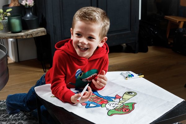 Happy Pillow Happy Pillow Taie d'oreiller DIY Piraatje  69x58cm | par unité Happy Pillow Happy Pillow Taie d'oreiller DIY Piraatje  69x58cm | par unité