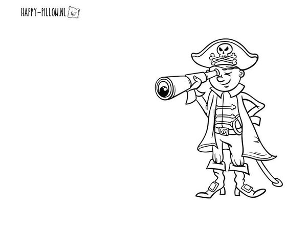 Happy Pillow Happy Pillow Taie d'oreiller DIY Piraatje  69x58cm | par unité Happy Pillow Happy Pillow Taie d'oreiller DIY Piraatje  69x58cm | par unité