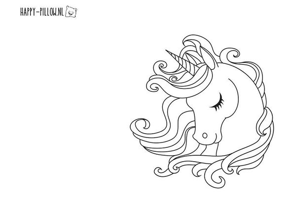 Happy Pillow Unicorn Happy Pillow pillowcase DIY  69x58cm | per Unit