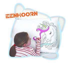 Happy Pillow Eenhoorn Happy Pillow Kussensloop DIY 69x58cm | per stuk Happy Pillow Eenhoorn Happy Pillow Kussensloop DIY 69x58cm | per stuk