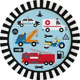 Amscan Plate on the road 23 cm | 8 pieces Amscan Plate on the road 23 cm | 8 pieces