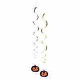 Hang decoration Swirls Halloween Creepy Pumpkin - 2 pieces