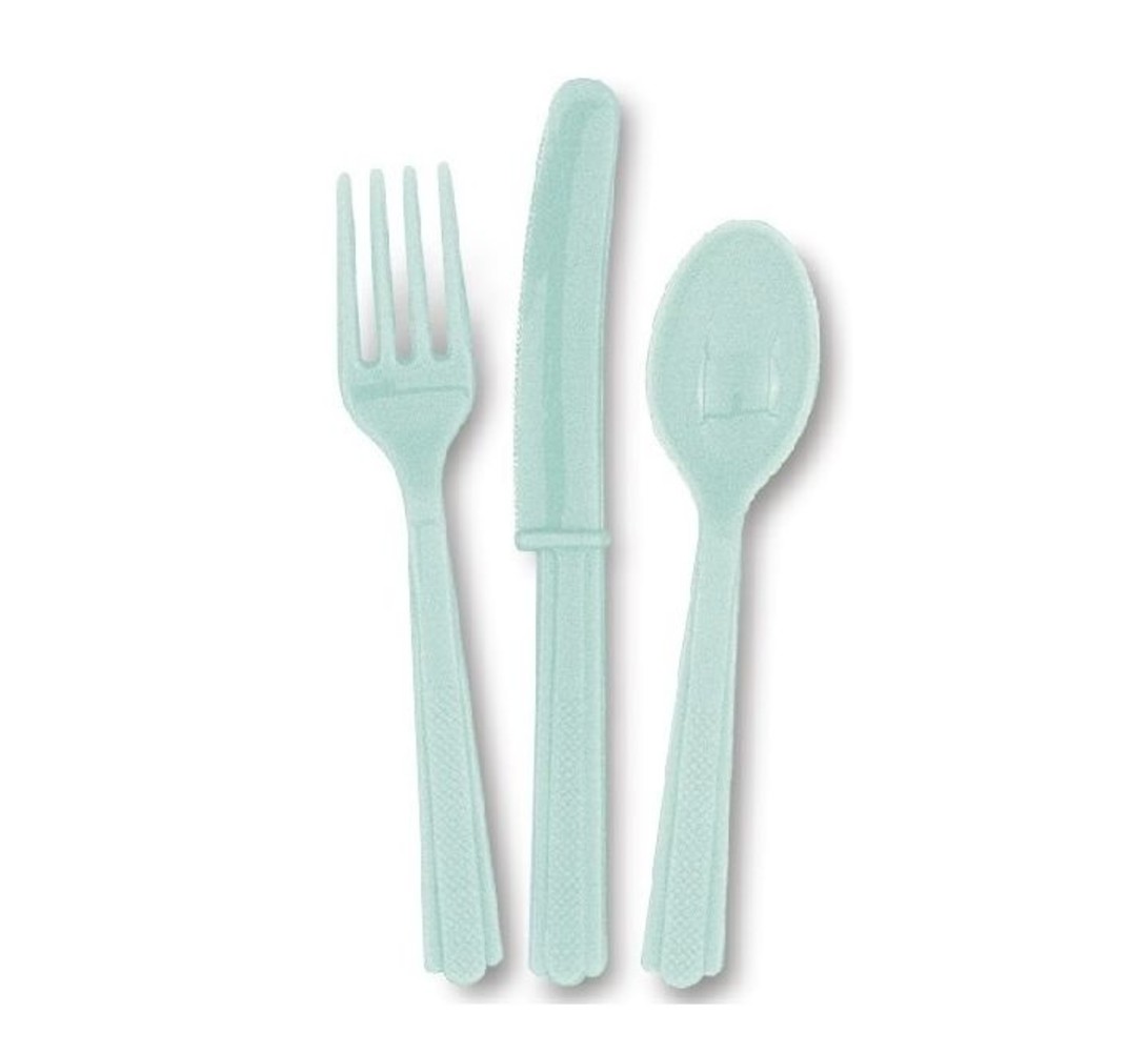 Unique Party Besteck Minze Grün | 18-teiliger Unique Party Besteck Minze Grün | 18-teiliger