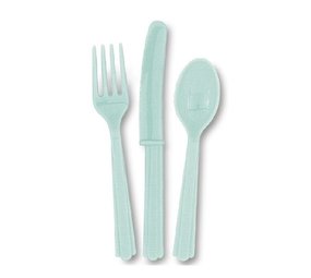 Unique Party Cutlery mint green | 18-piece Unique Party Cutlery mint green | 18-piece