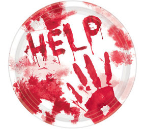 Amscan Signs Blooded Hand Help | 8 pieces