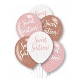 Amscan Sweet 16 Ballon Mix rose gold | 6 Stück Amscan Sweet 16 Ballon Mix rose gold | 6 Stück