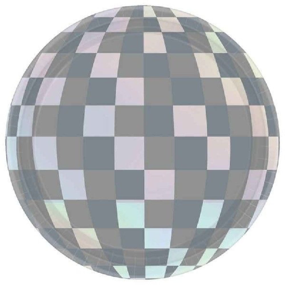 Amscan Disco bal borden 18cm | 8 stuks Amscan Disco bal borden 18cm | 8 stuks