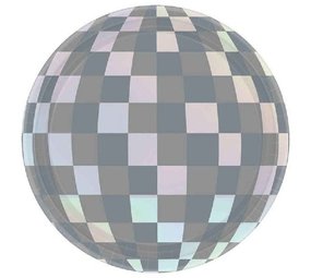 Amscan Disco-Kugelteller 18cm | 8 Stück
