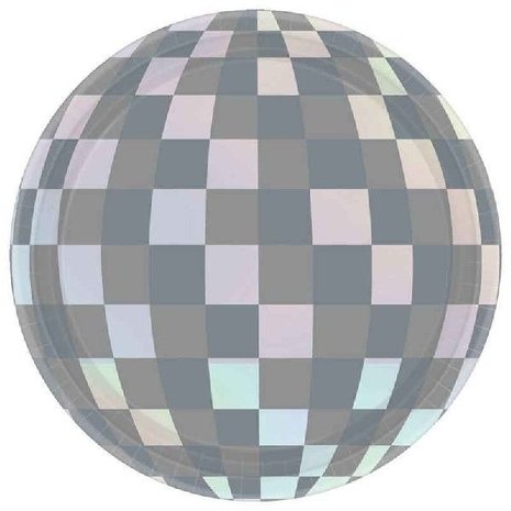 Amscan Disco ball plates 18cm | 8 pieces Amscan Disco ball plates 18cm | 8 pieces