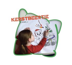 Happy Pillow Happy Pillow Taie d'oreiller DIY Ours de Noël 69x58cm | par unité Happy Pillow Happy Pillow Taie d'oreiller DIY Ours de Noël 69x58cm | par unité