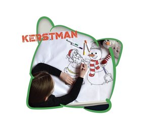Happy Pillow Happy Pillow Kussensloop DIY Kerstman 69x58cm | per stuk Happy Pillow Happy Pillow Kussensloop DIY Kerstman 69x58cm | per stuk