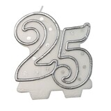 Candle 25 years Wit-Zilver