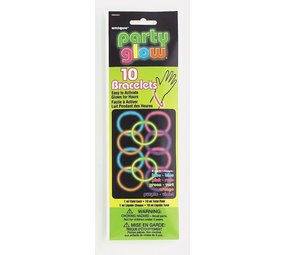 Unique Party Disco armbanden neon - 10 stuks Unique Party Disco armbanden neon - 10 stuks