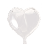 Tuf-Tuf Helium Balloon White Heart | 45cm