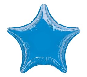 Globos Nordic Heliumballon Ozean blauer Stern metallic | 43 cm