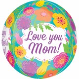 Amscan Folie Ballon Love you mom! 3D Flowers 40 cm Amscan Folie Ballon Love you mom! 3D Flowers 40 cm