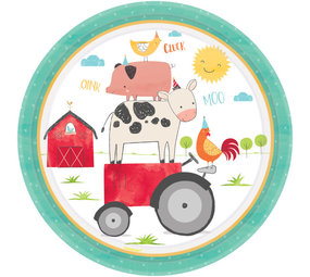 Amscan Boerderij Borden Barnyard 23cm | 8 pieces