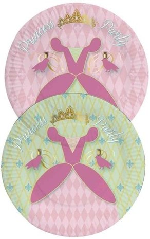 Haza - Witbaard Assiettes robe de princesse 23cm | 8 pièces Haza - Witbaard Assiettes robe de princesse 23cm | 8 pièces
